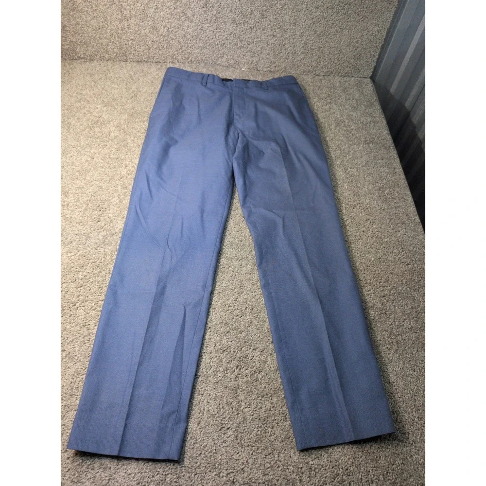 Banana Republic Slim‎ Fit Blue Micro Pattern Dress Pants Mens 33x32 Trousers